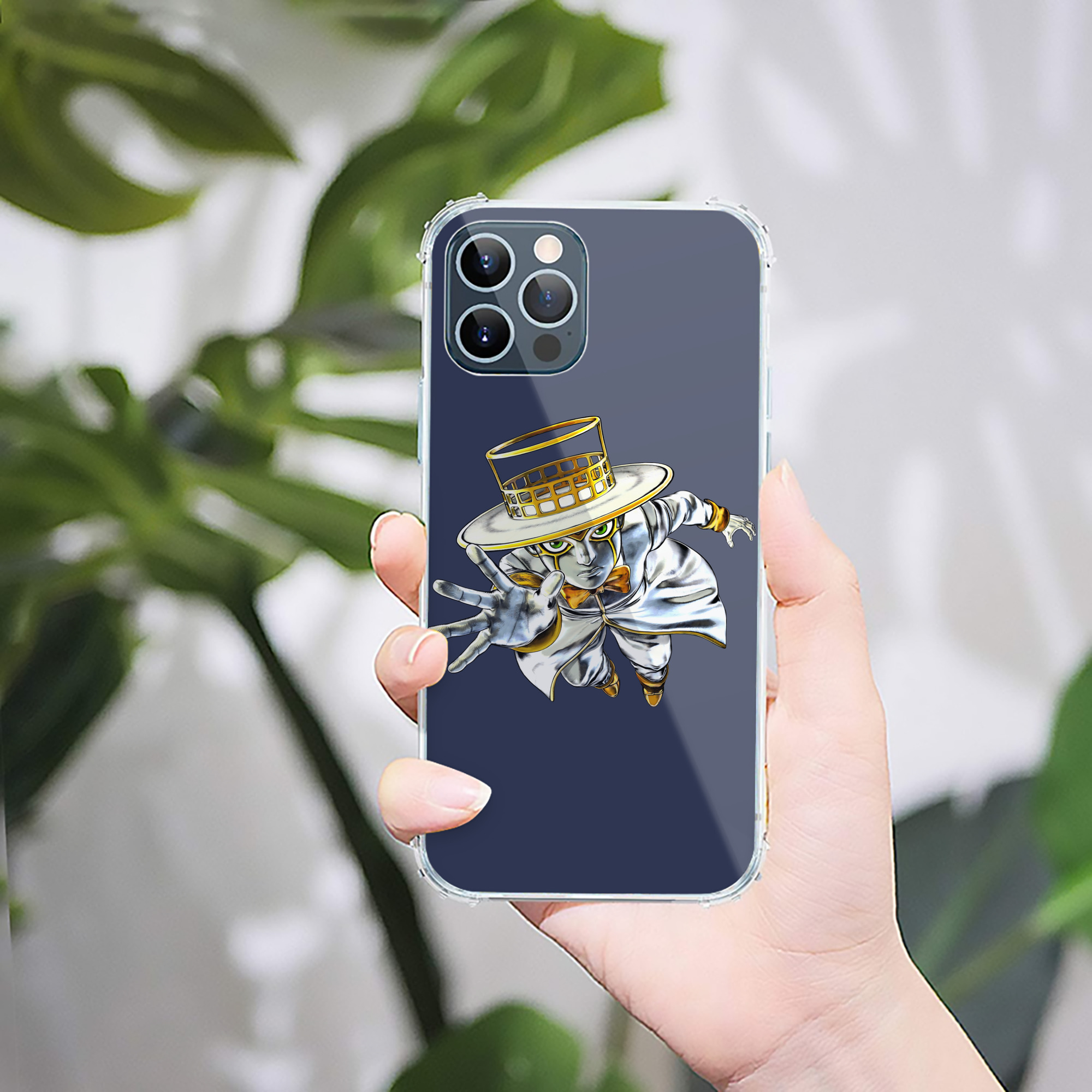 （画像用） ジョジョの奇妙な冒険 岸辺 露伴（きしべ ろはん） JoJo's Bizarre Adventure Rohan Kishibe 【iPhone 12シリーズ対応】透明スマホケース（クリアソフトケース）